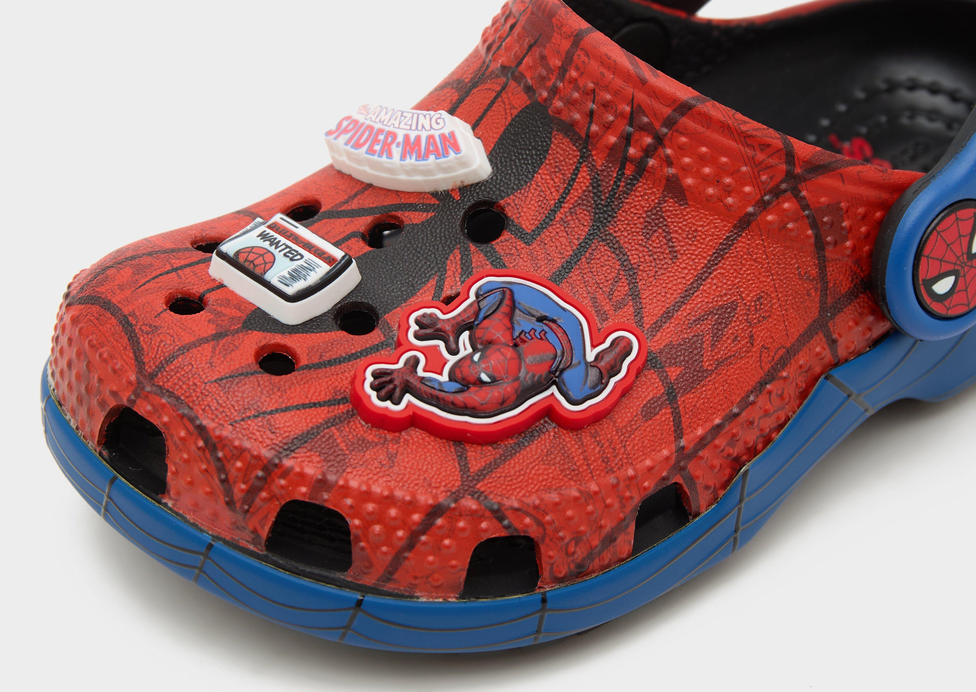 Red Crocs Classic Clog Spiderman Infant