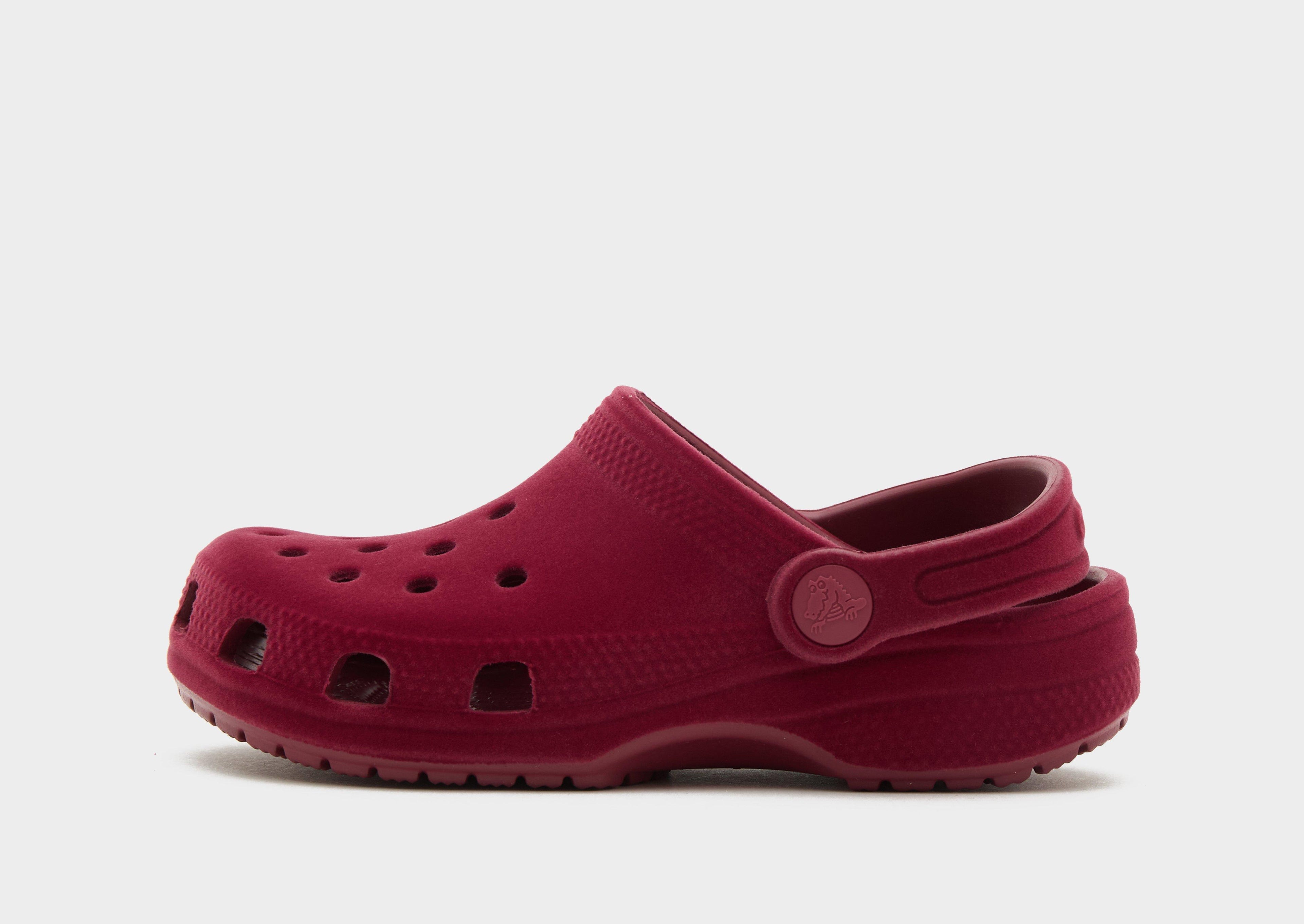 Red Crocs Classic Clog Velvet Children