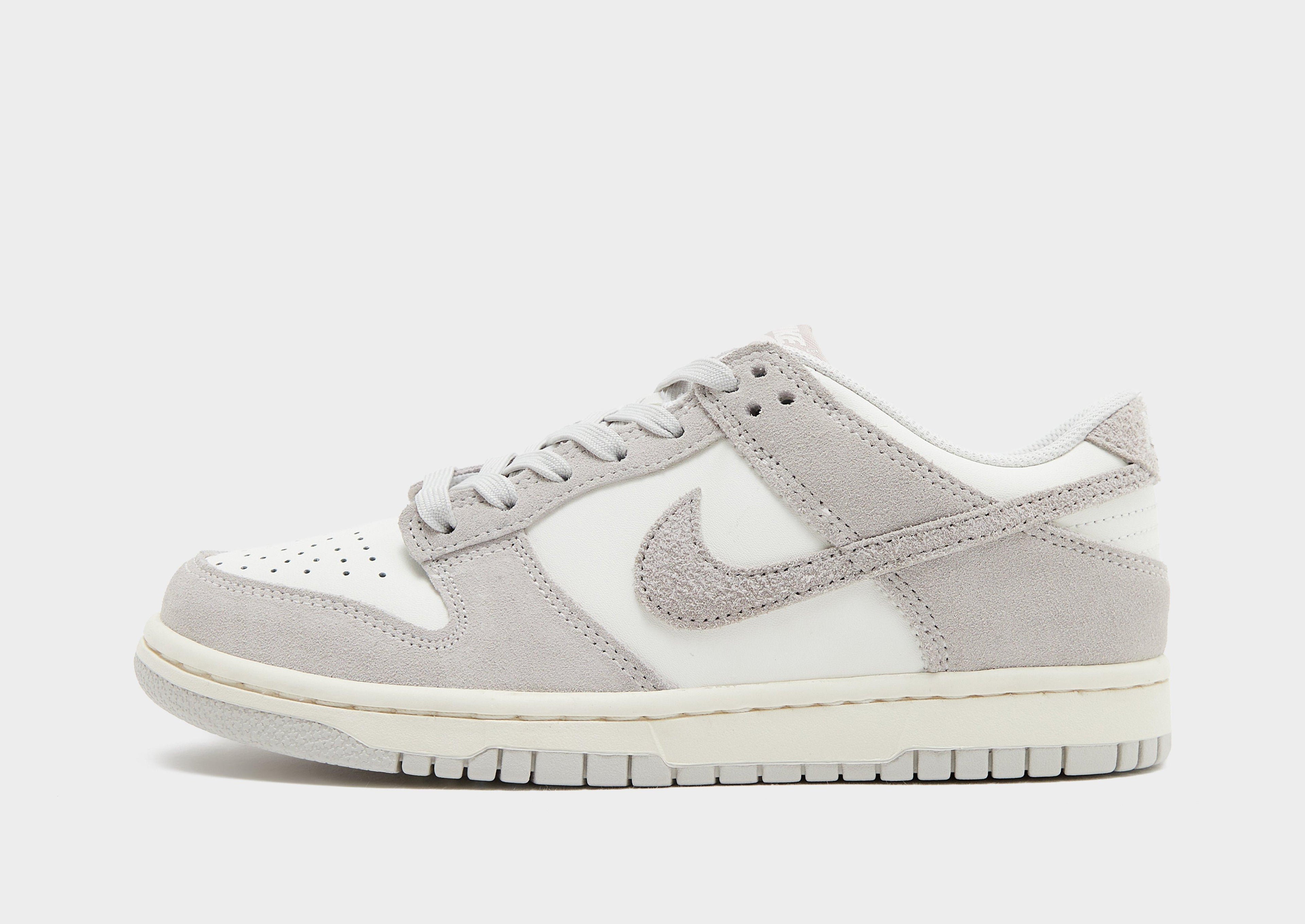 Nike White Nike Dunk Low Suede Junior