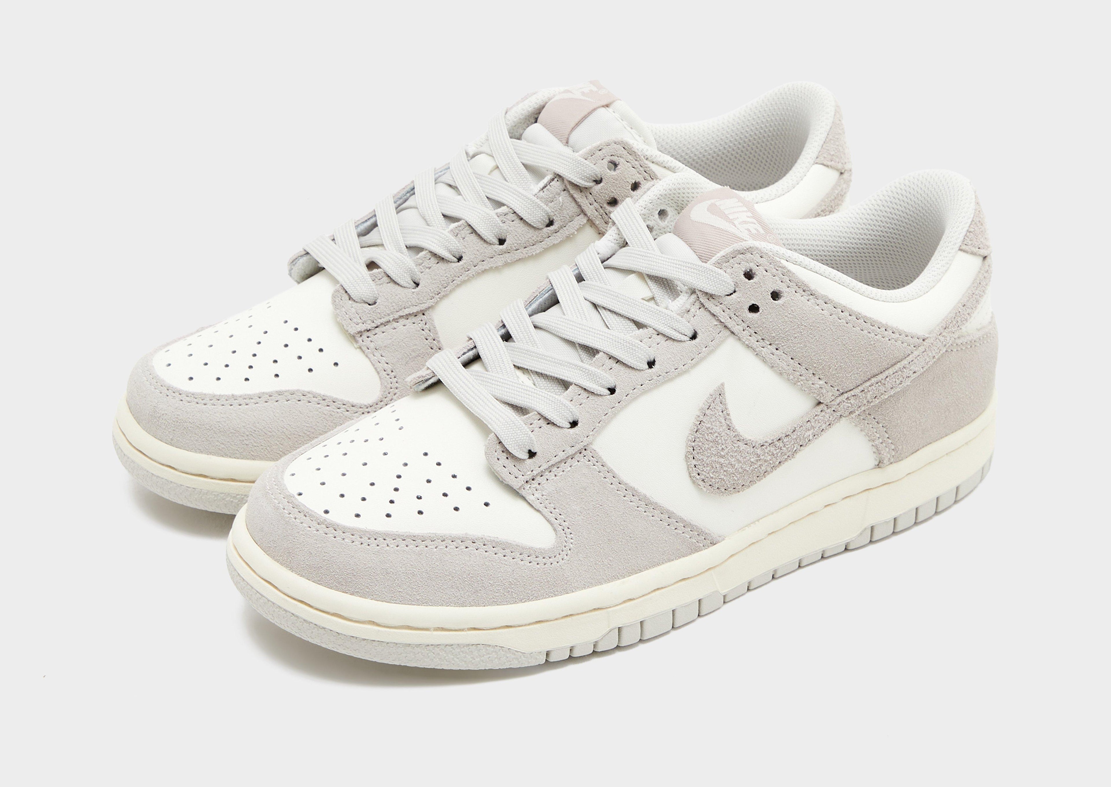 Nike White Nike Dunk Low Suede Junior
