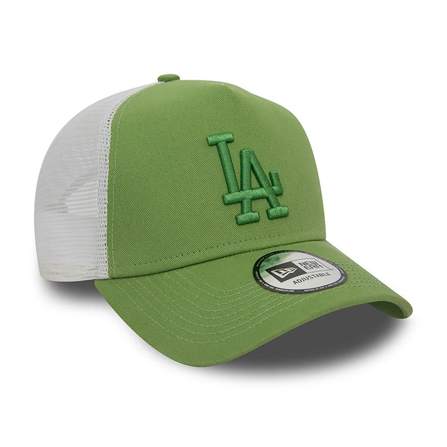 New Era LA Dodgers League Essential Green Trucker Cap