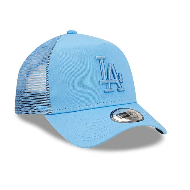 New Era LA Dodgers Tonal Mesh Blue A-Frame Trucker Cap - Cap On