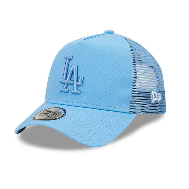 New Era LA Dodgers Tonal Mesh Blue A-Frame Trucker Cap - Cap On