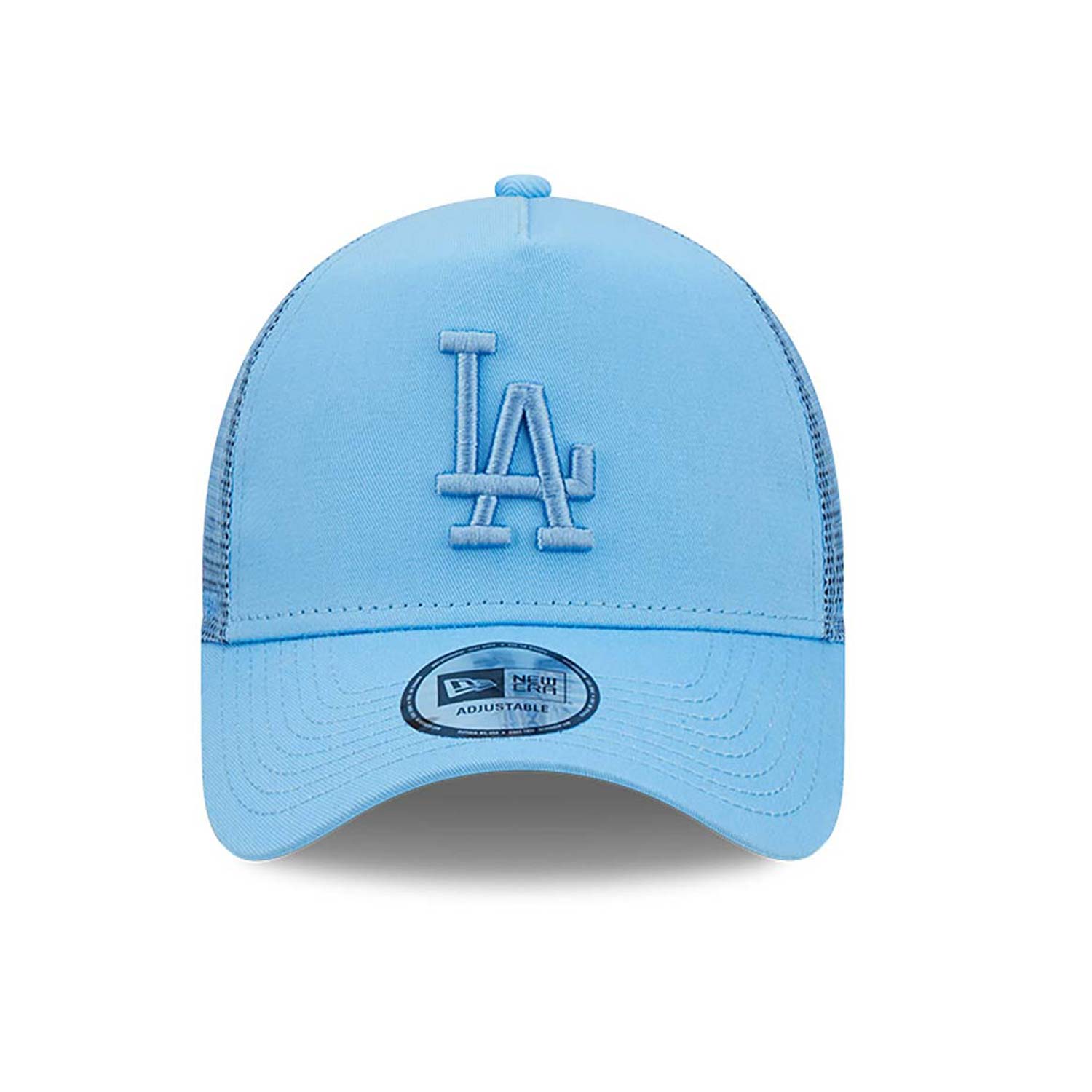 New Era LA Dodgers Tonal Mesh Blue A-Frame Trucker Cap - Cap On