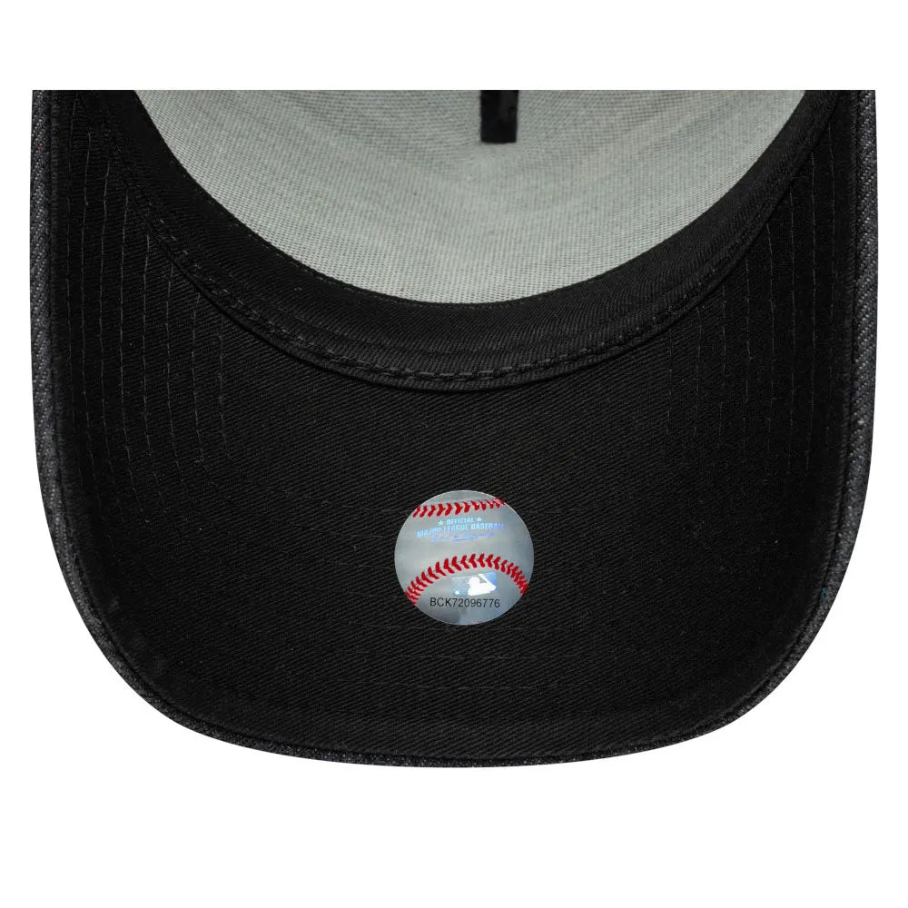 New Era New York Yankees MLB Wordmark Denim Black 9FORTY E-Frame Cap