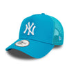 New Era New York Yankees League Essential Blue A-Frame Trucker Cap