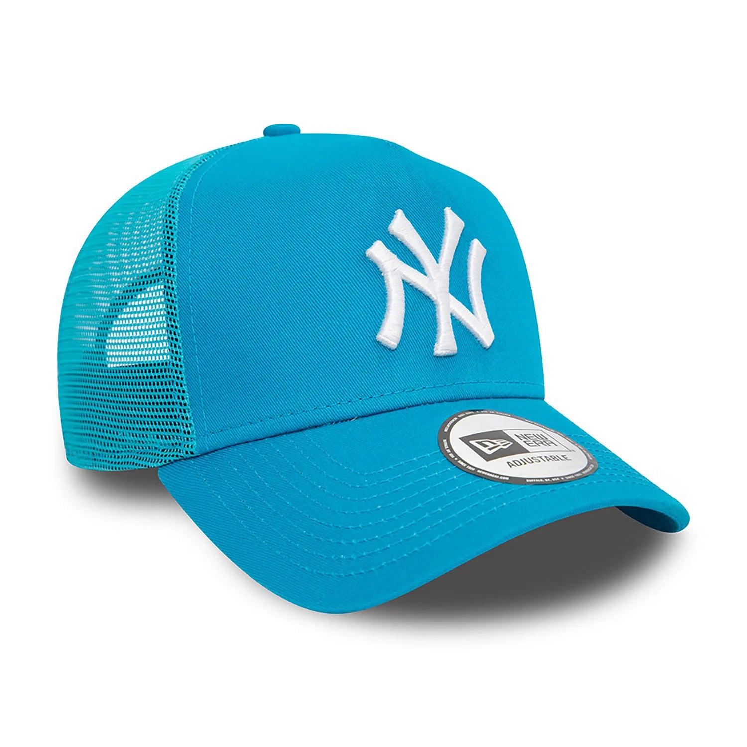 New Era New York Yankees League Essential Blue A-Frame Trucker Cap