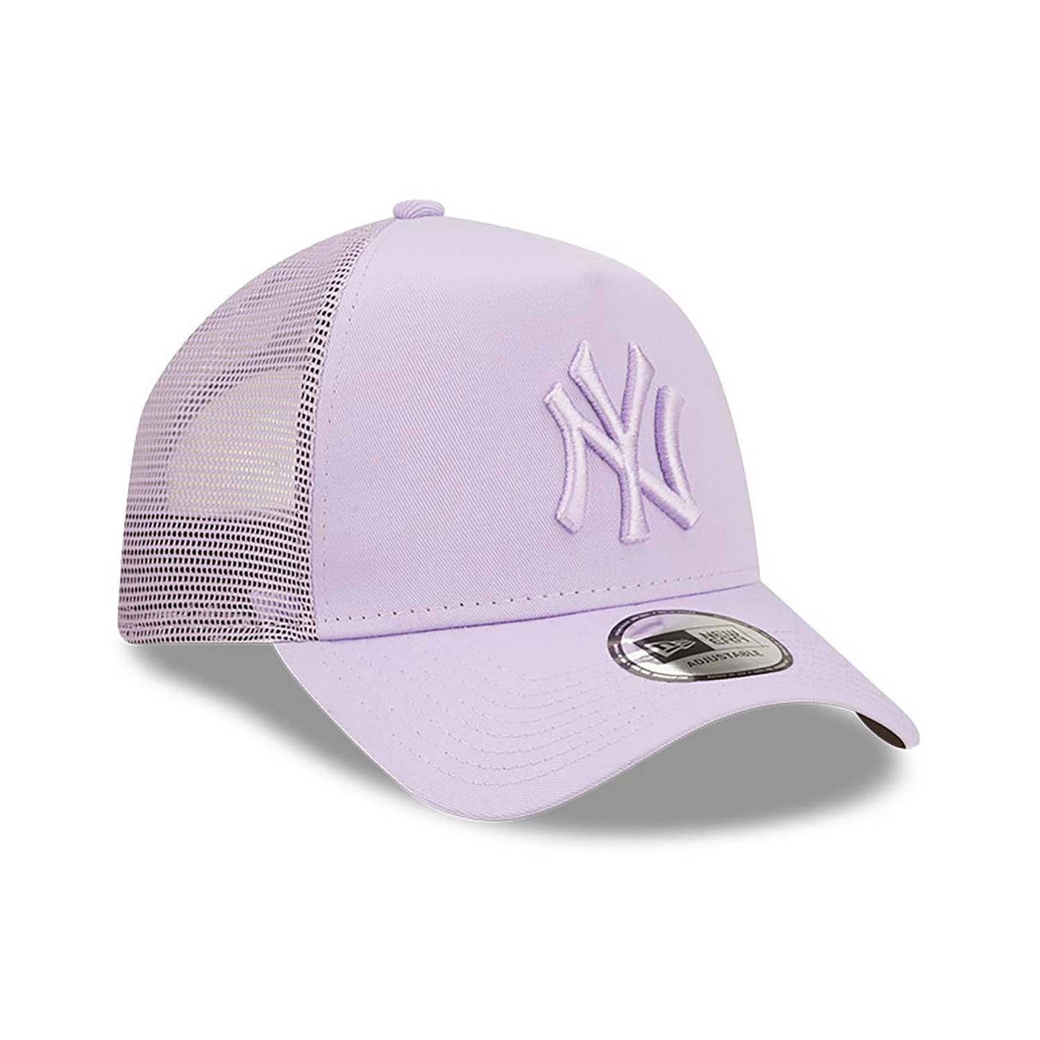 New Era New York Yankees Tonal Mesh Purple A-Frame Trucker Cap - Cap On