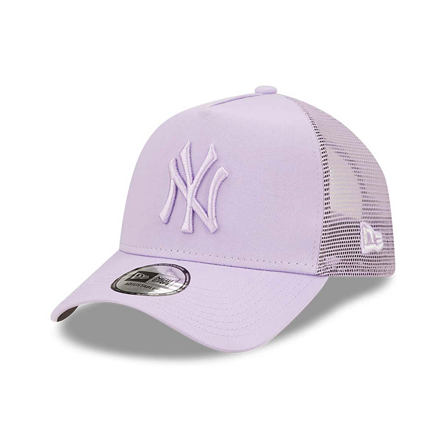 New Era New York Yankees Tonal Mesh Purple A-Frame Trucker Cap - Cap On