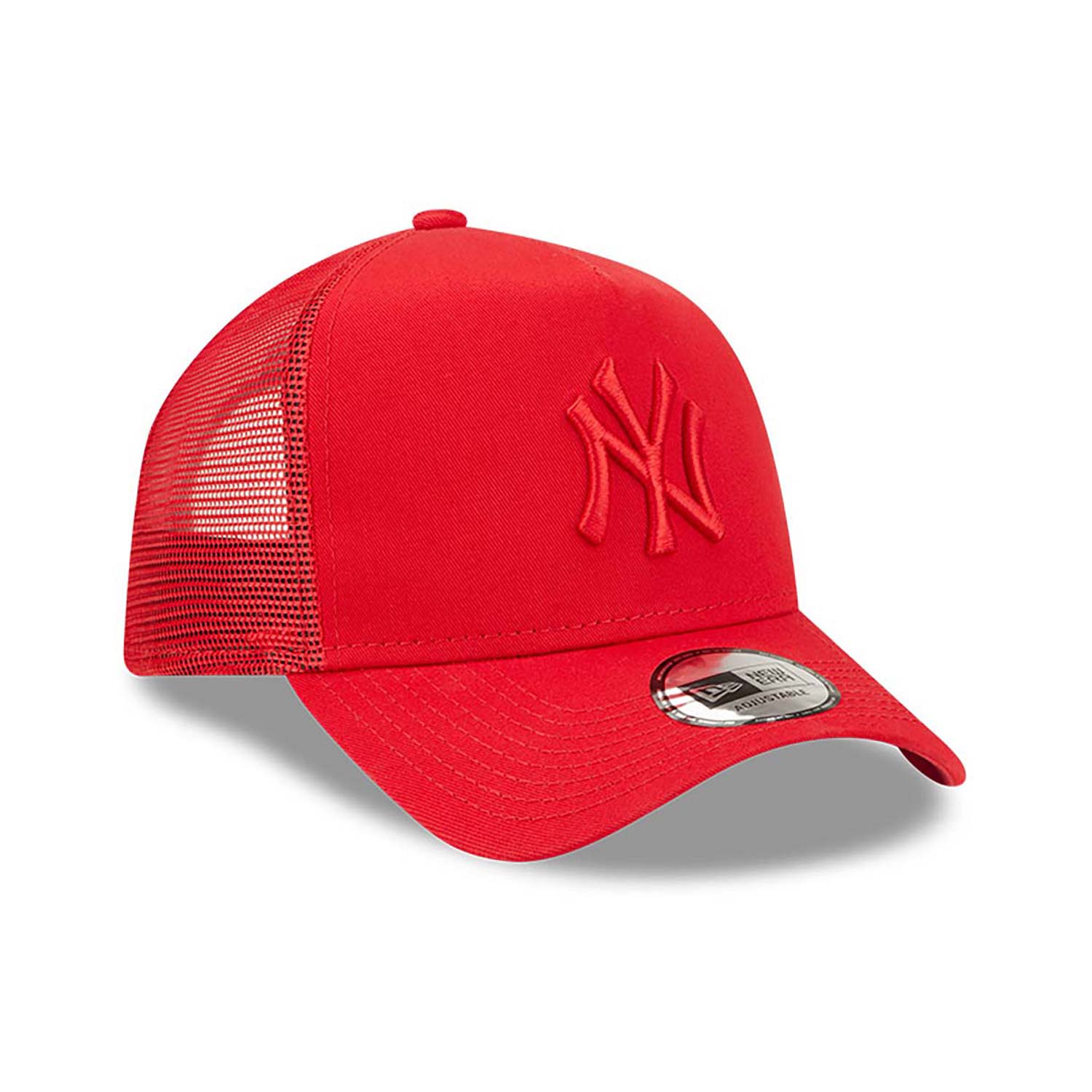 New Era New York Yankees Tonal Mesh Red A-Frame Trucker Cap - Cap On