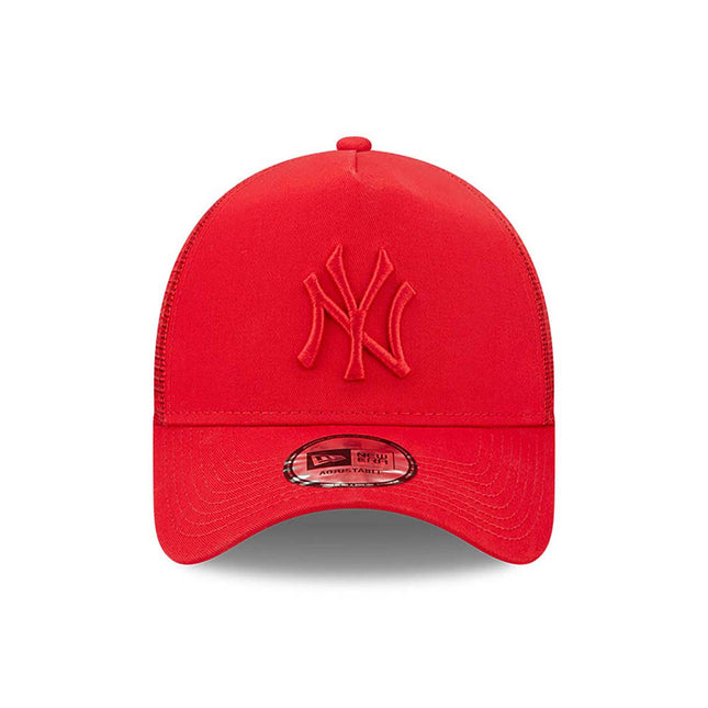 New Era New York Yankees Tonal Mesh Red A-Frame Trucker Cap - Cap On