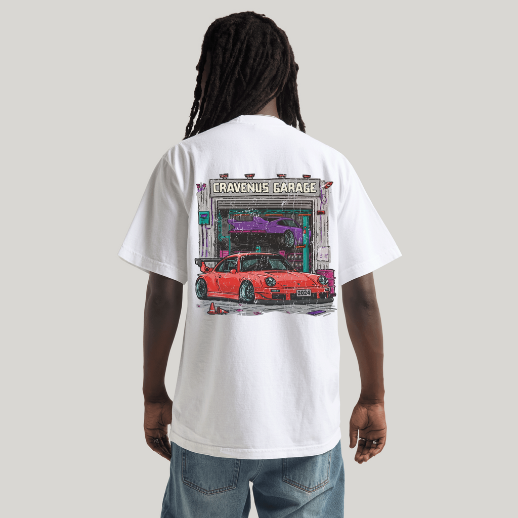 Cravenus "Garage Dreams" Max Heavyweight Garment-Dyed Tee - Cap On