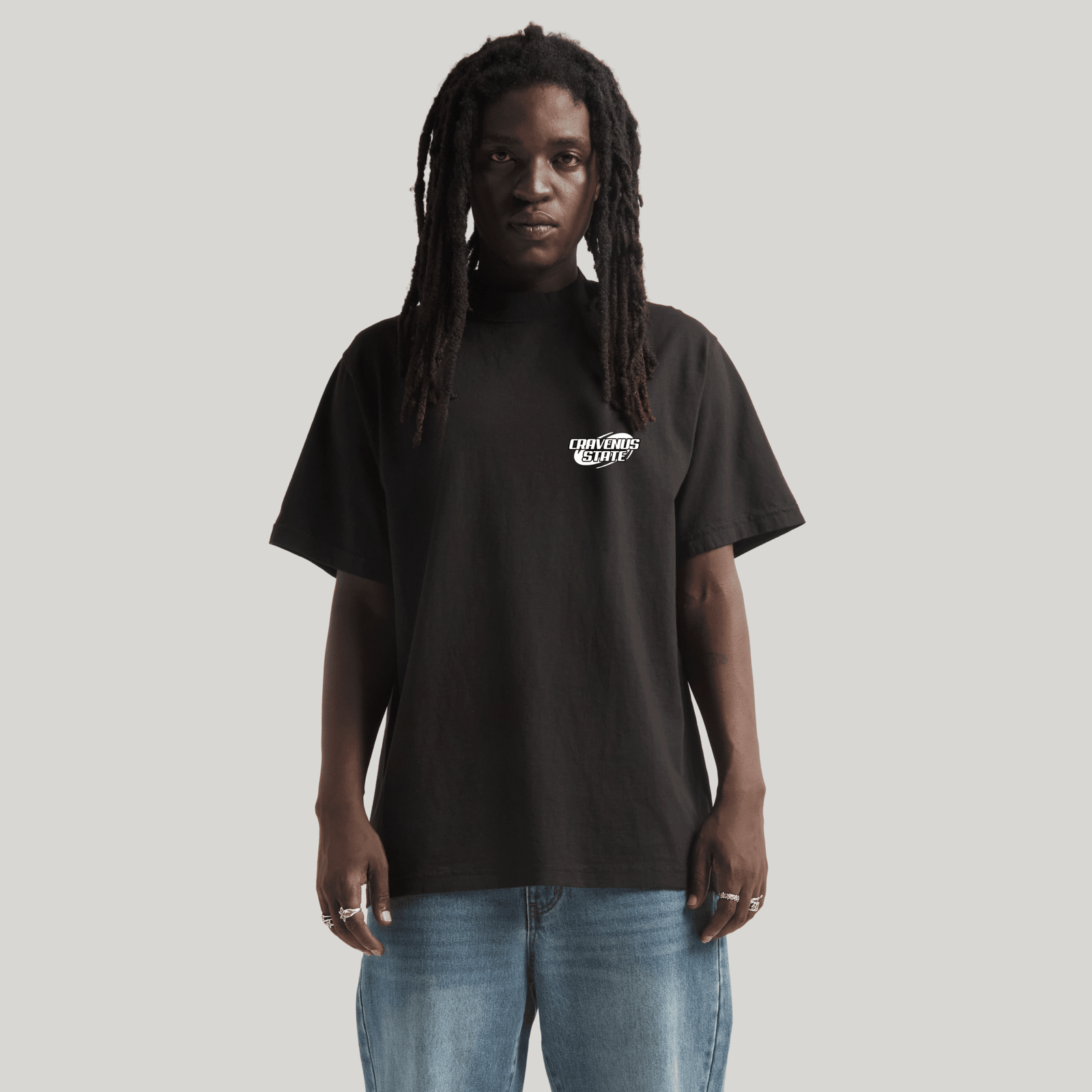 Cravenus "State Worldwide" Max Heavyweight Garment-Dyed Tee - Cap On