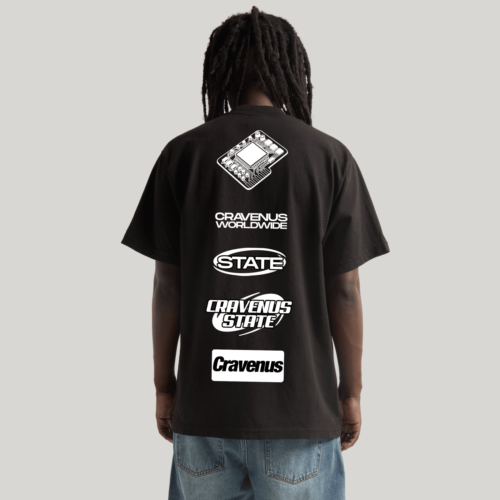 Cravenus "State Worldwide" Max Heavyweight Garment-Dyed Tee - Cap On
