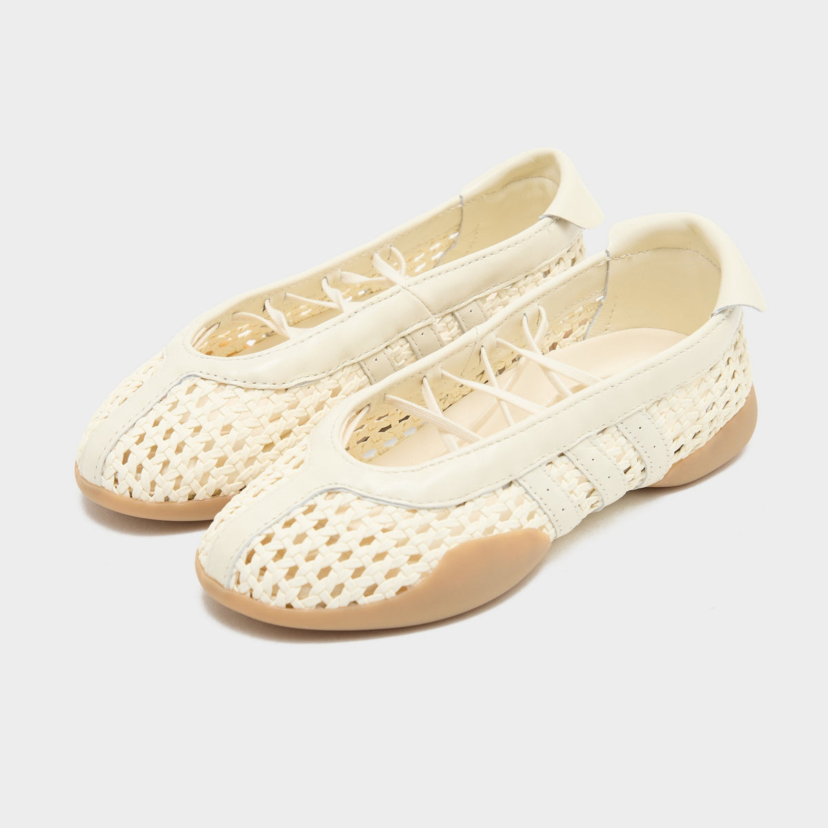 White adidas Originals Taekwondo Mei Ballet Basketweave Women's
