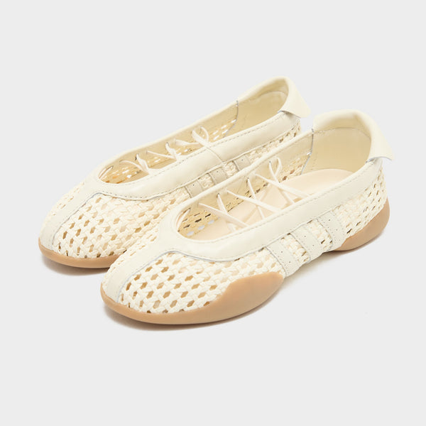 White adidas Originals Taekwondo Mei Ballet Basketweave Women's