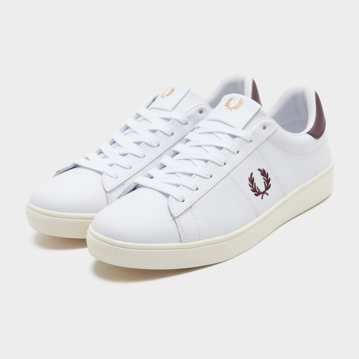 White Fred Perry Spencer Leather