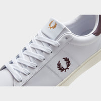 White Fred Perry Spencer Leather