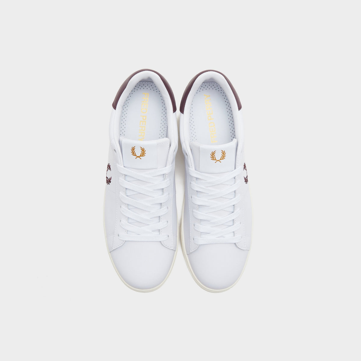 White Fred Perry Spencer Leather