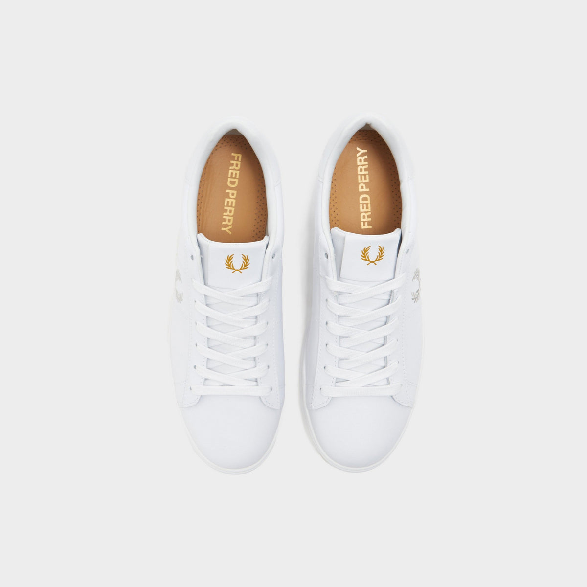 White Fred Perry Spencer Leather
