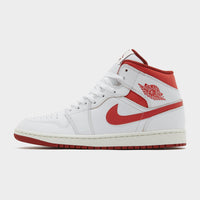 White Jordan Air 1 Mid