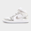 White Jordan Air 1 Mid Women's