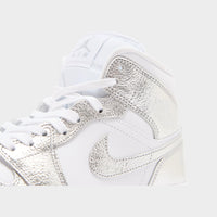 White Jordan Air 1 Mid Women's