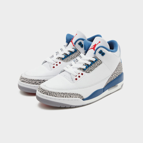 White Jordan Air 3 Retro 'True Blue'