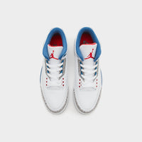 White Jordan Air 3 Retro 'True Blue'