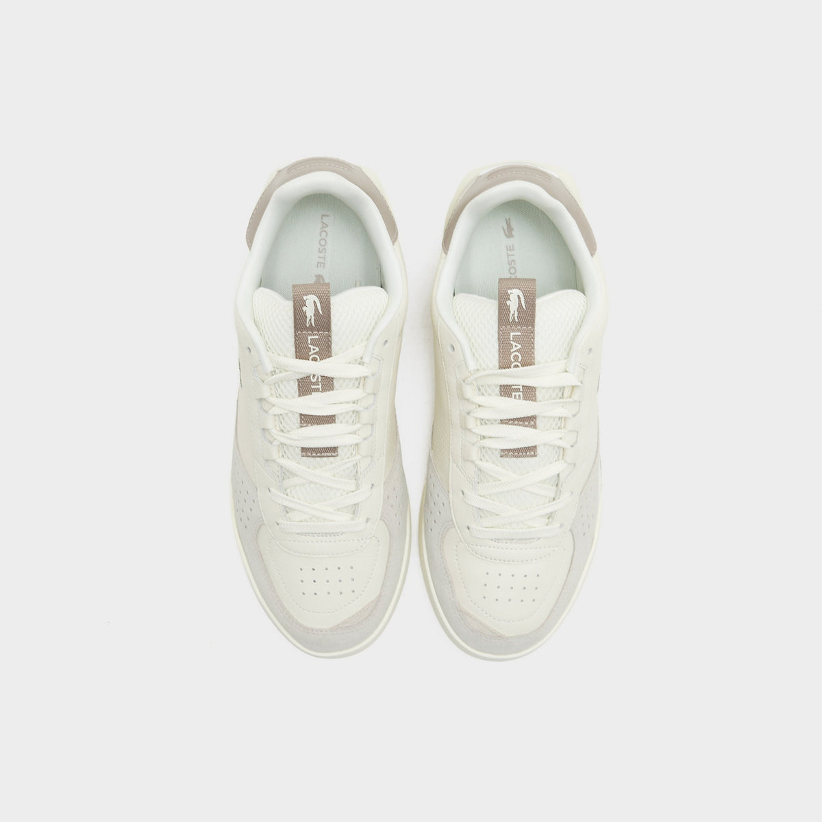 White Lacoste Slam Break Leather