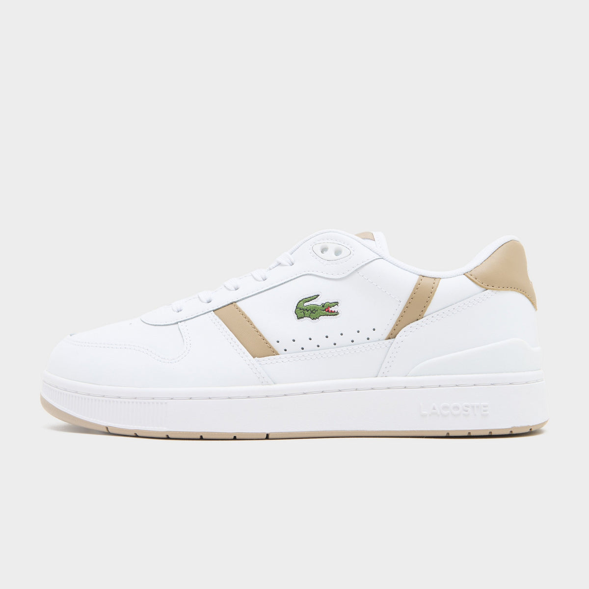 White Lacoste T-Clip Leather