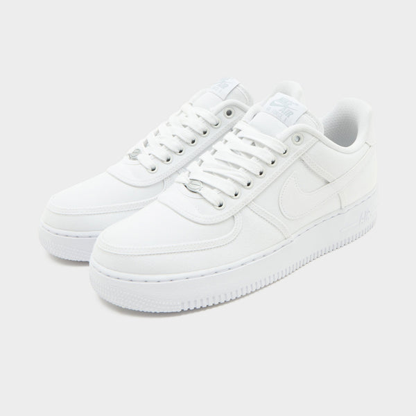 White Nike Air Force 1 Canvas