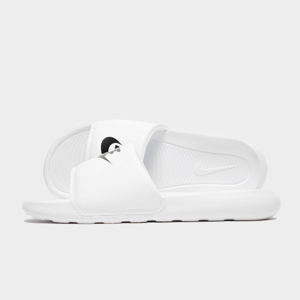 White Nike Victori One Slides Women's