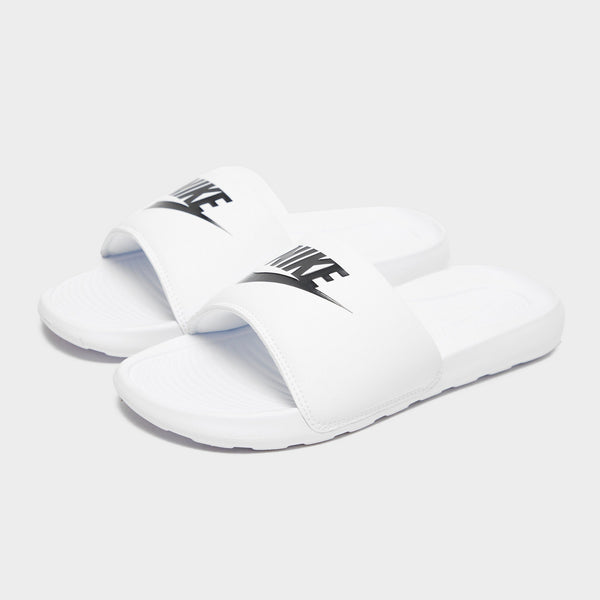 White Nike Victori One Slides Women's