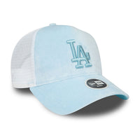 New Era LA Dodgers Women's Velour Blue A-Frame Trucker Cap - Cap On