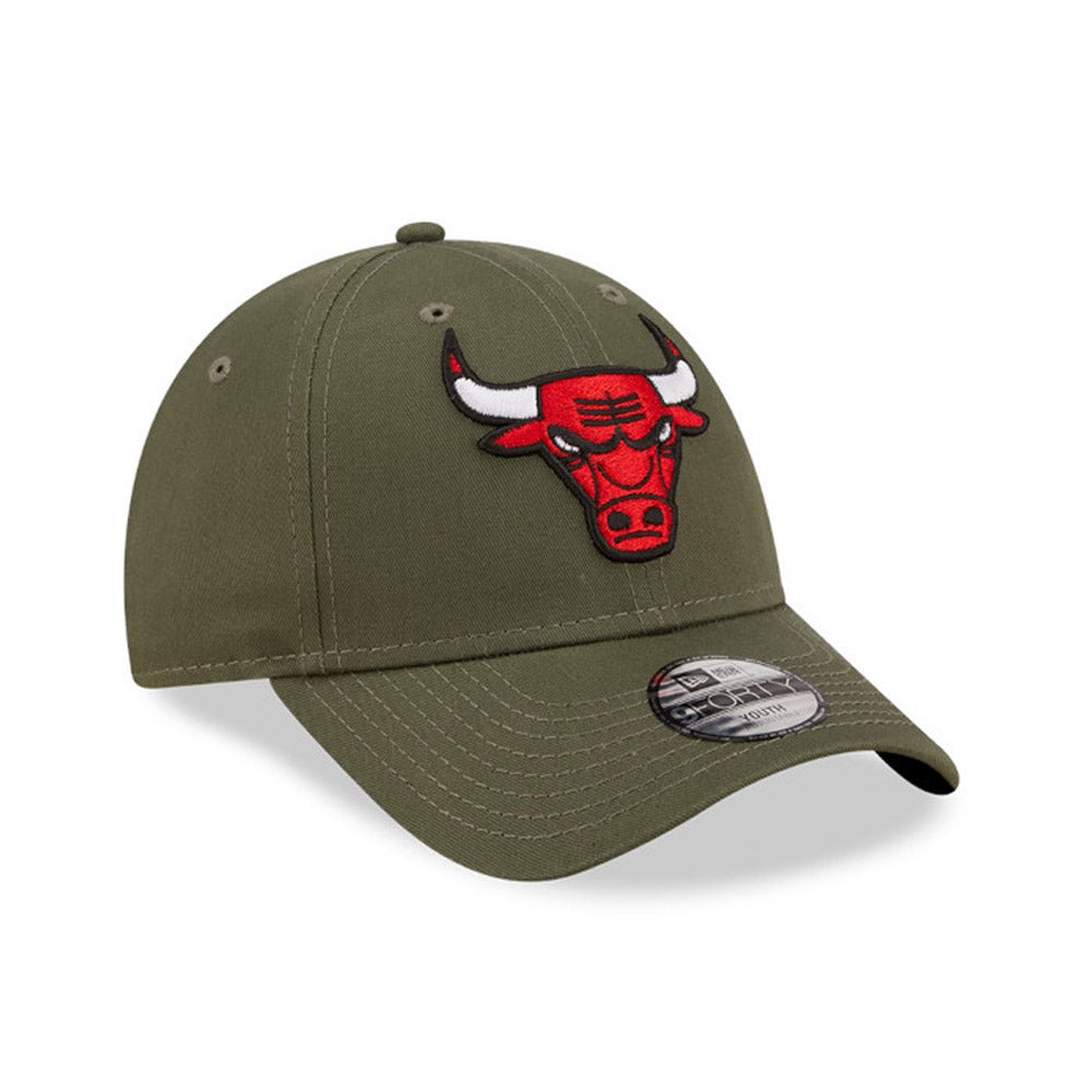 New Era Chicago Bulls NBA Essential Kids Khaki 9FORTY Adjustable Cap (Youth) - Cap On