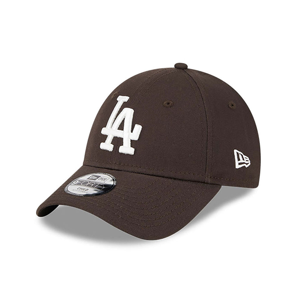 New Era LA Dodgers Child League Essential Brown 9FORTY Adjustable Cap - Cap On