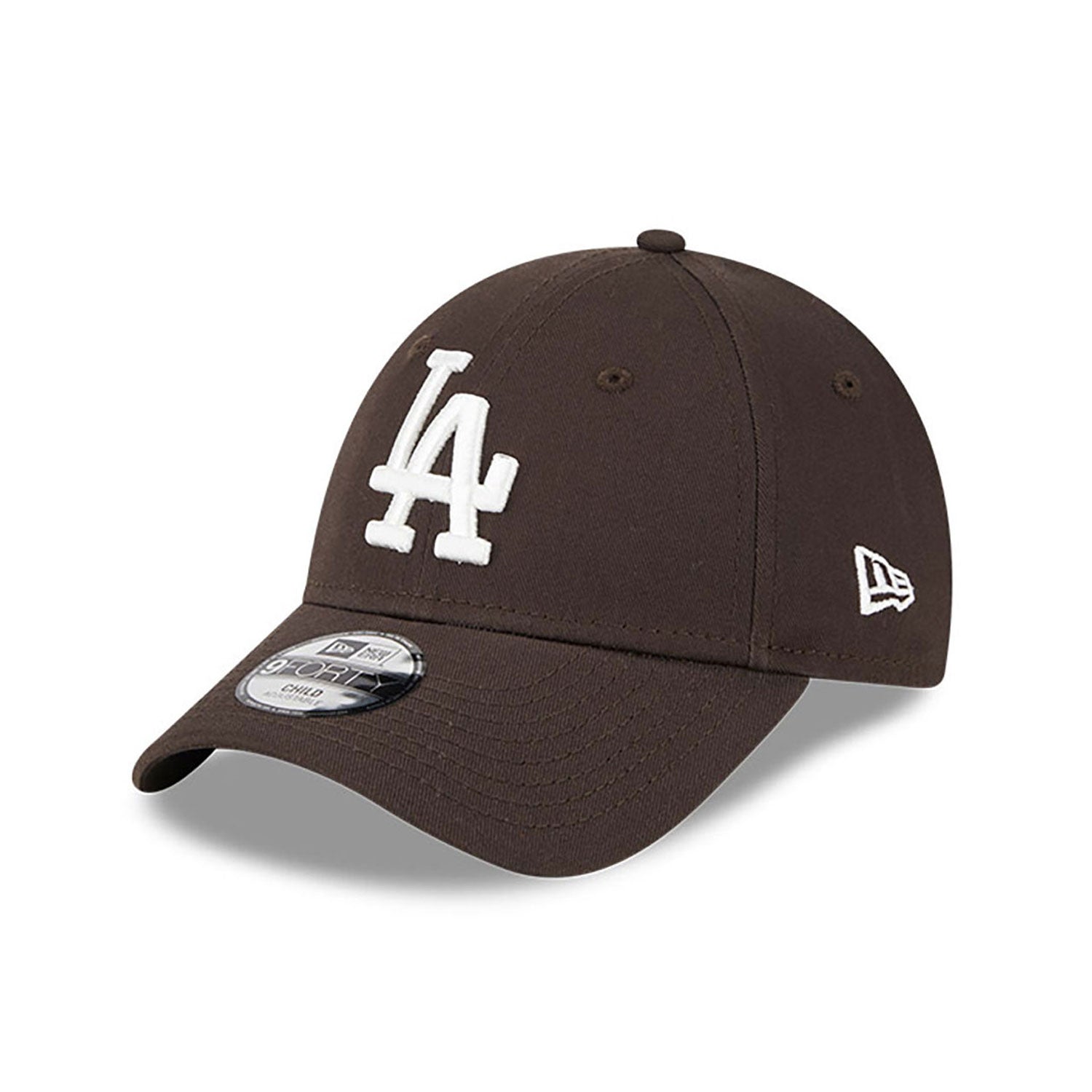 New Era LA Dodgers Child League Essential Brown 9FORTY Adjustable Cap - Cap On