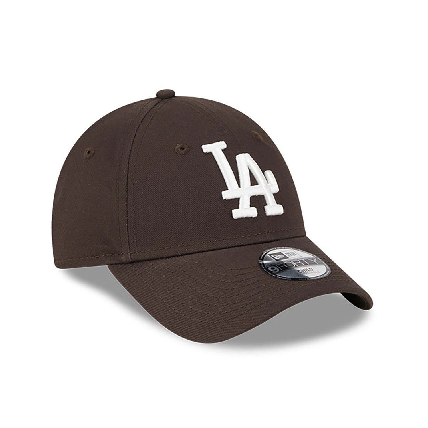New Era LA Dodgers Child League Essential Brown 9FORTY Adjustable Cap - Cap On
