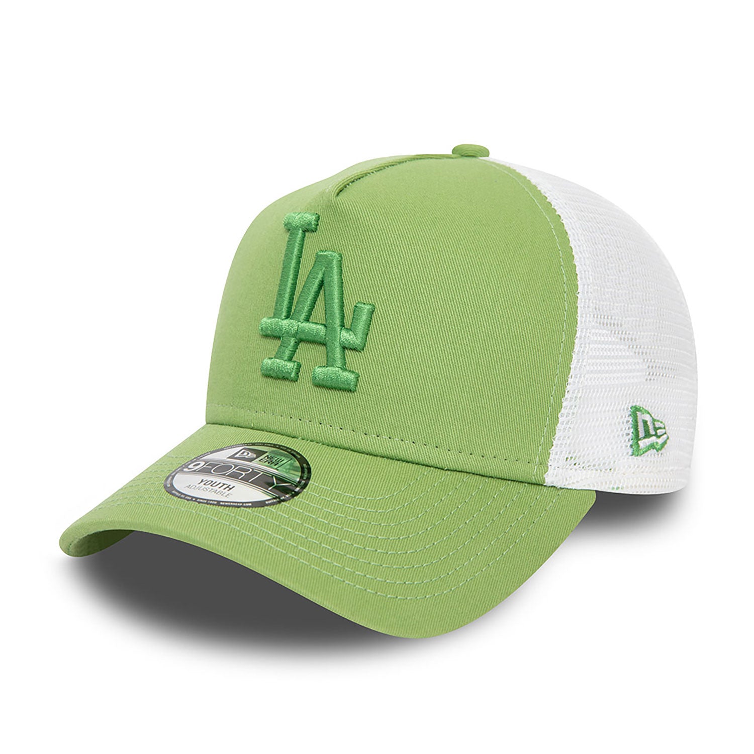 New Era LA Dodgers Youth League Essential Green Trucker Cap - Cap On