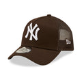 New Era New York Yankees League Essential Kids Brown A-Frame Trucker Cap (Youth) - Cap On